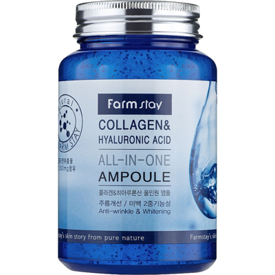 Ампульная сыворотка с коллагеном и гиалуроновой кислотой FarmStay Collagen & Hyaluronic Acid All-In-One Ampoule