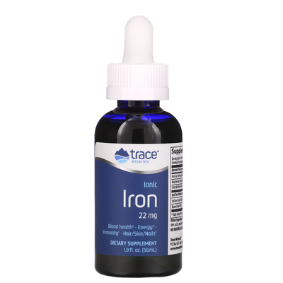 Железо ионизированное жидкое / Ionic Iron, Trace Minerals Research, 22 мг, 56 мл
