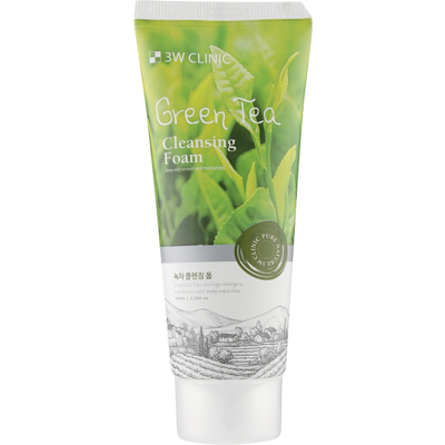 Пенка для умывания с экстрактом зелёного чая 3W Clinic Green Tea Cleansing Foam