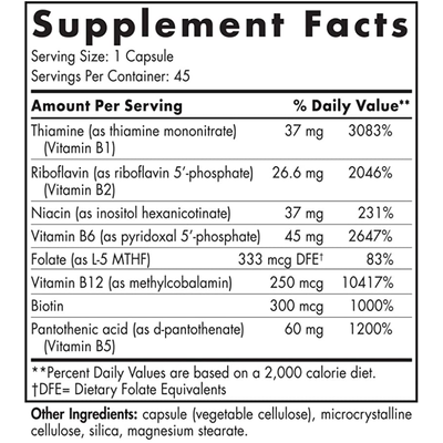 Витамин B / Vitamin B Complex, Nordic Naturals, 45 капсул
