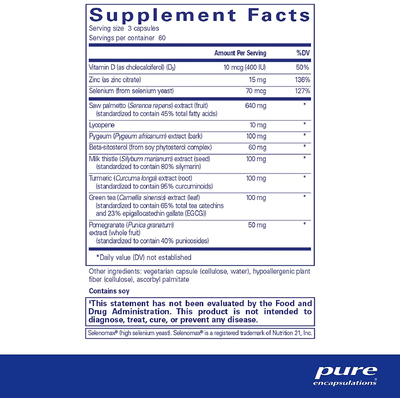 Поддержка здоровья простаты / SP Ultimate, Pure Encapsulations, 180 капсул