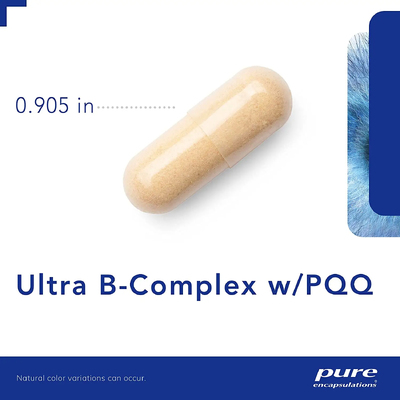 B-комплекс плюс / Ultra B-Complex с PQQ, Pure Encapsulations, 60 капсул