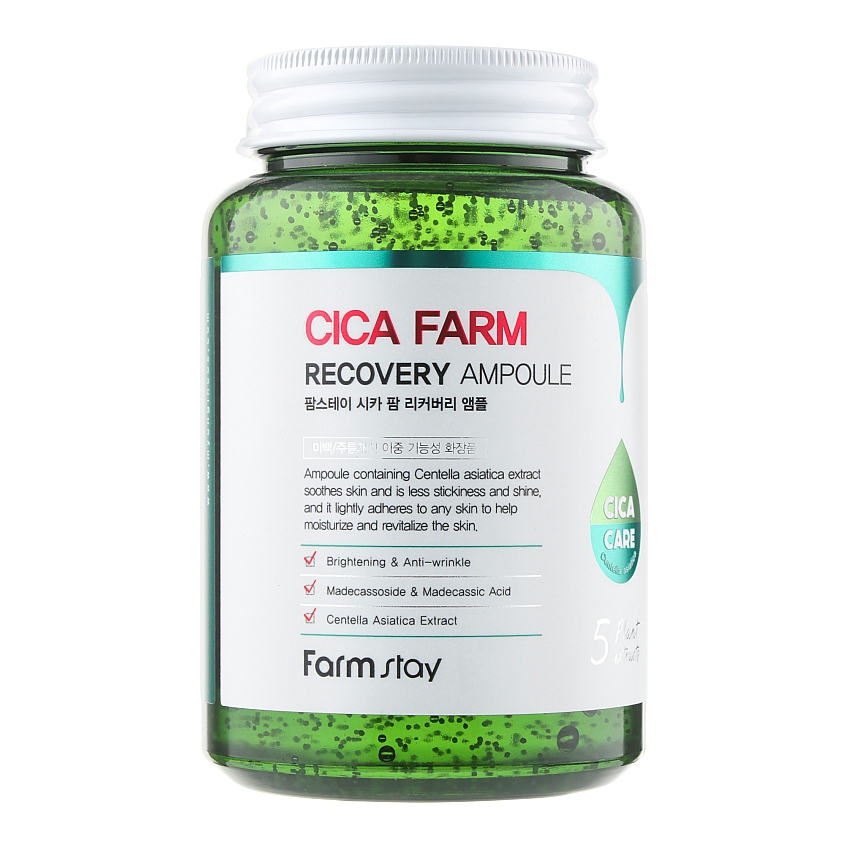 Ампульная сыворотка с азиатской центелой FarmStay Cica Farm Recovery Ampoule
