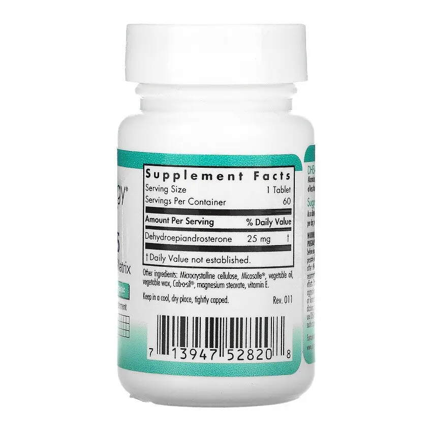 Дегідроепіандростерон / DHEA 25 Micronized Lipid Matrix, Nutricology, 25 мг, 60 капсул