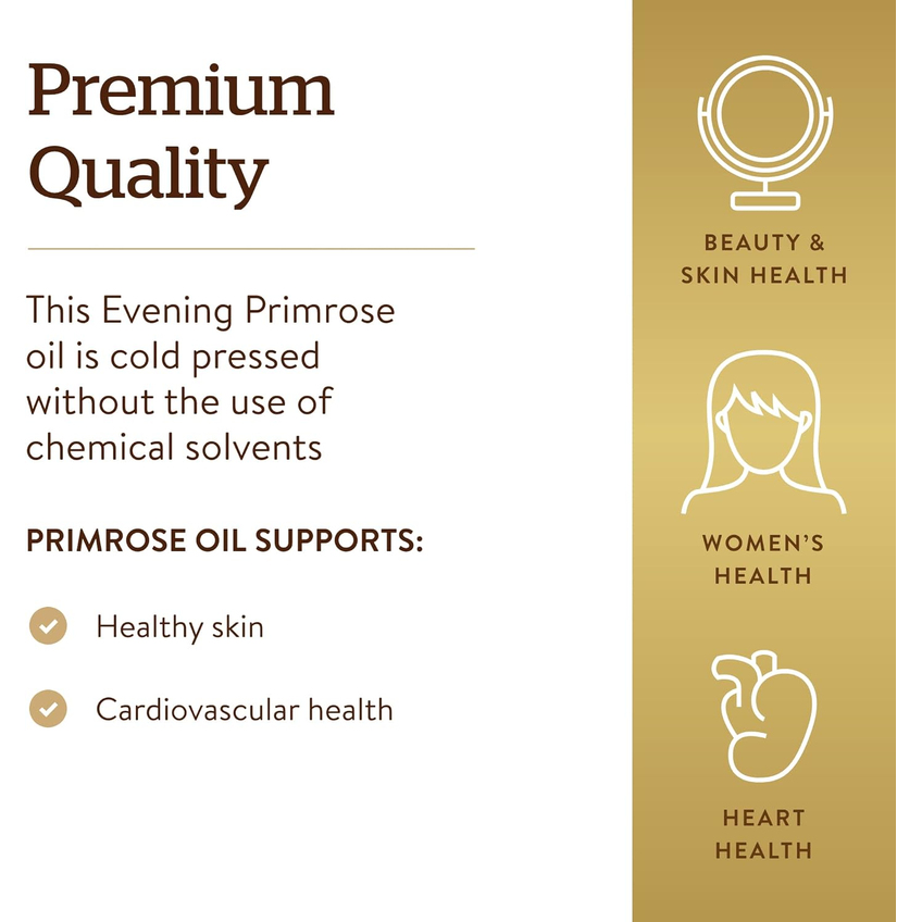Масло примулы вечерней / Evening Primrose Oil, Solgar, 500 мг, 180 гелевых капсул
