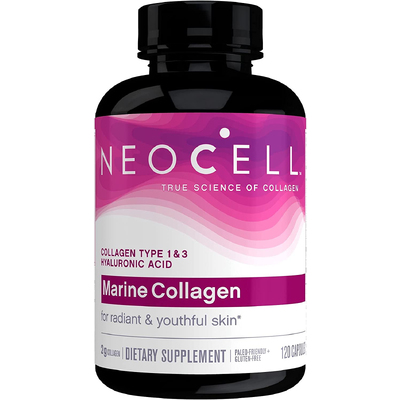 Морской коллаген и гиалуроновая кислота / Marine Collagen, Neocell, 120 капсул