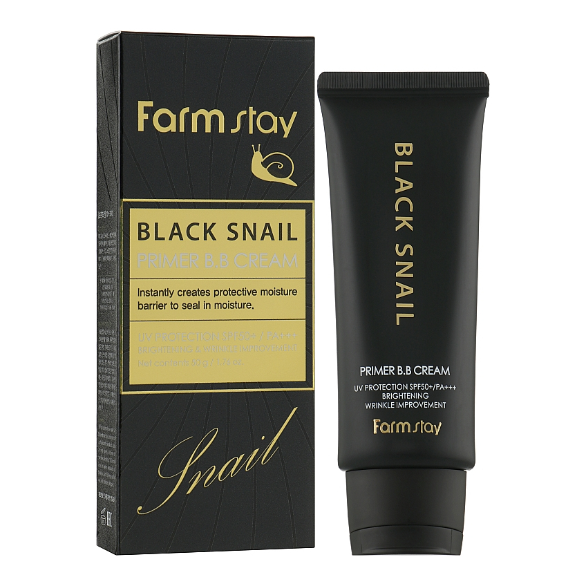 ВВ-крем с муцином черной улитки FarmStay Black Snail Primer BB Cream SPF50+/PA