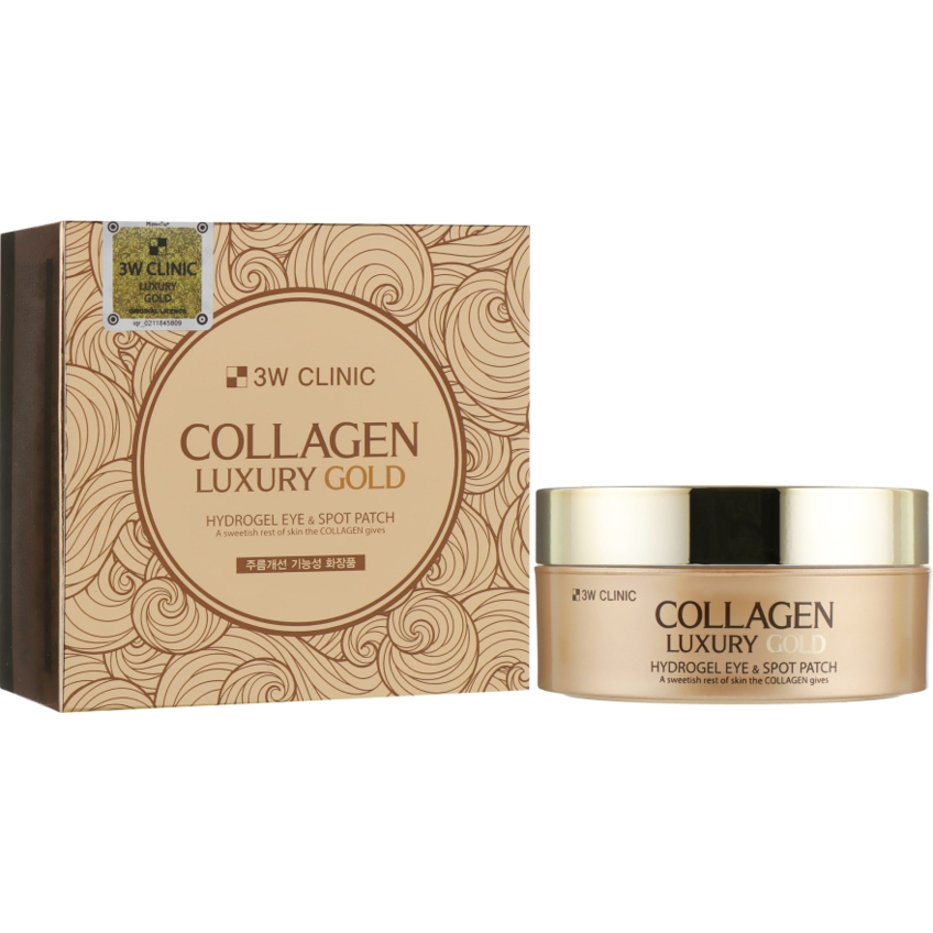 Патчи для глаз с коллагеном и золотом 3W Clinic Collagen & Luxury Gold Eye Patch