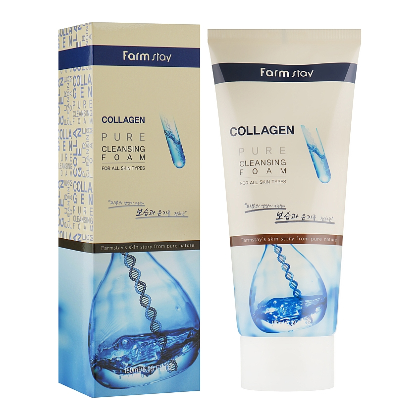 Очищающая пенка с коллагеном FarmStay Collagen Pure Cleansing Foam