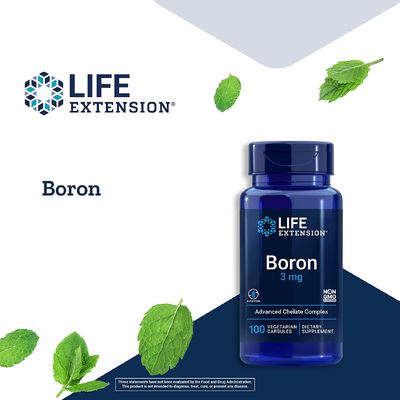 Бор / Boron, Life Extension, 3 мг, 100 капсул