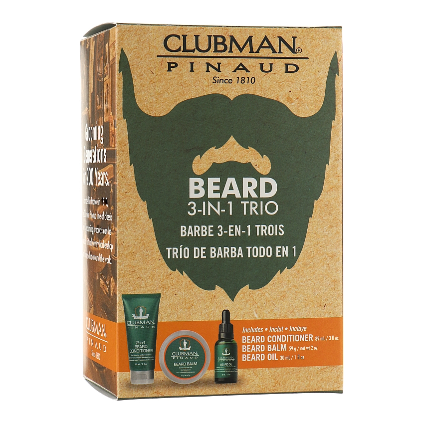 Набор по уходу за бородой Clubman Pinaud Beard 3 In 1 Trio