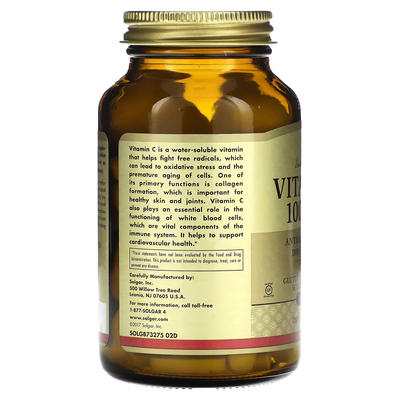 Витамин C / Vitamin C, Solgar, 1000 мг, 90 таблеток