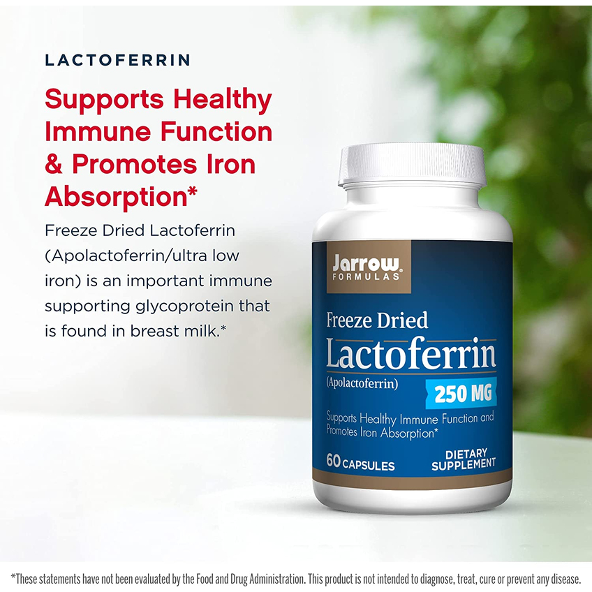 Лактоферрин сублимированный / Lactoferrin, Jarrow Formulas, 250 мг, 60 капсул
