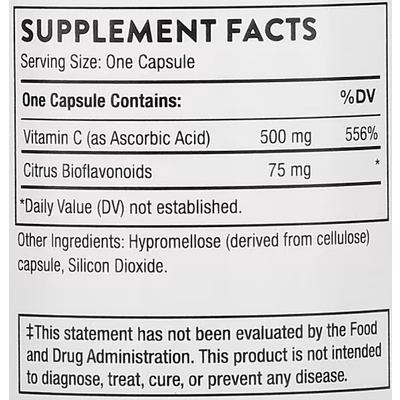 Витамин С с флавоноидами / Vitamin C with Flavonoids, Thorne Research, 500 мг, 180 капсул