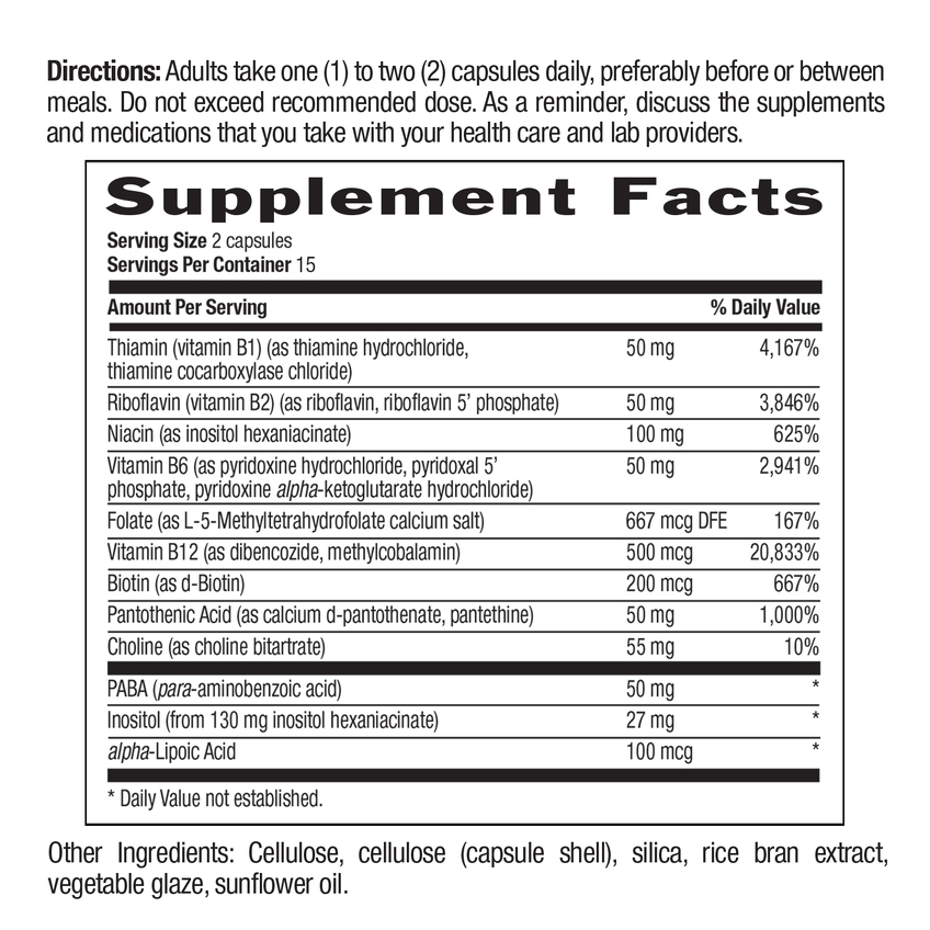 Коензим B-комплекс / Coenzyme B-Complex, Country Life, 60 капсул