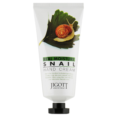 Крем для рук с экстрактом слизи улитки Jigott Real Moisture Snail Hand Cream