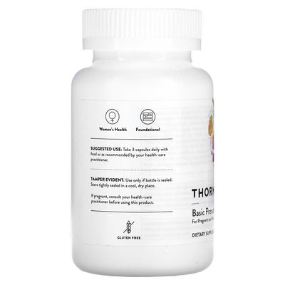 Витамины для беременных и кормящих женщин / Basic Prenatal (for Pregnant and Nursing Women), Thorne Research, 90 капсул
