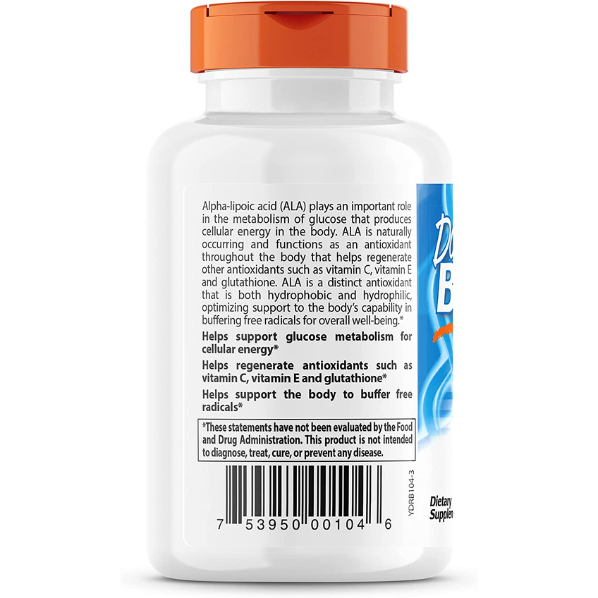 Альфа-ліпоєва кислота / Alpha Lipoic Acid, Doctor's Best, 150 мг, 120 капсул