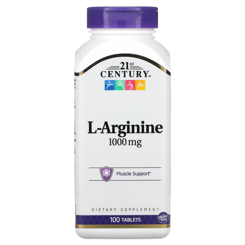 L-аргинин / L-Arginine, 21st Century, 1000 мг, 100 таблеток