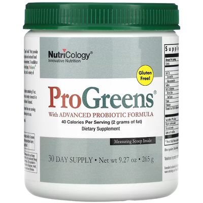 Зеленая пища / ProGreens with Advanced Probiotic Formula, Nutricology, 265 г