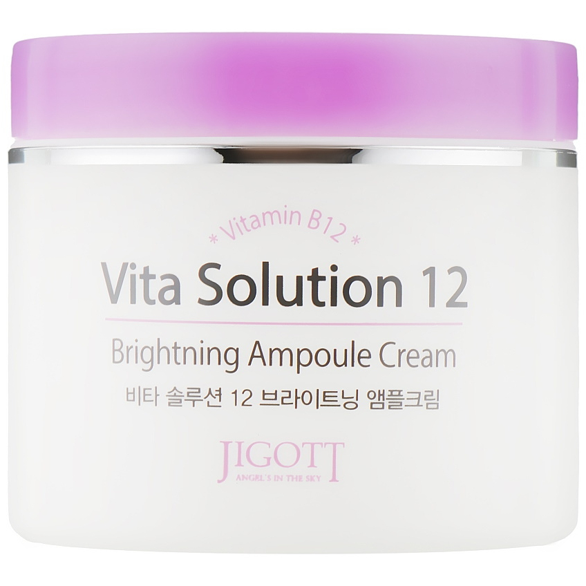 Ампульный крем для улучшения цвета лица с витамином B12 Jigott Vita Solution 12 Brightening Ampoule Cream