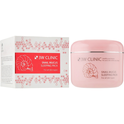 Ночная маска для лица с экстрактом слизи улитки 3W Clinic Snail Mucus Sleeping Pack