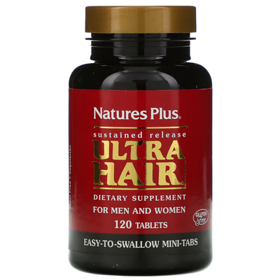 Комплекс для волос для мужчин и женщин / Ultra Hair For Men & Women, Nature's Plus, 120 таблеток