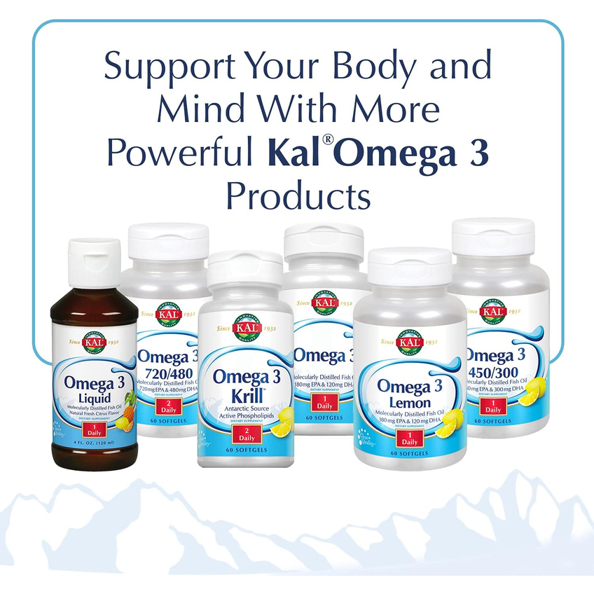 Омега-3 / Omega-3 Fish 180/120, KAL, 1000 мг, 120 гелевих капсул