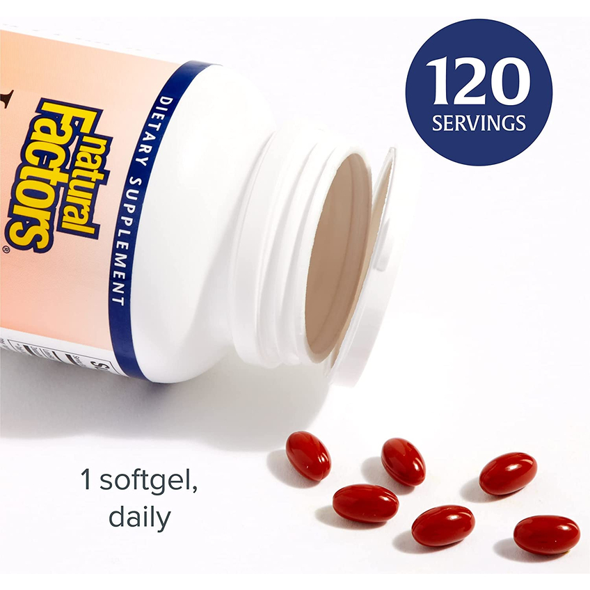 Лютеин / Lutein, Natural Factors, 20 мг, 120 гелевых капсул