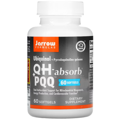 Убихинол и пирролохинолинхинон / Ubiquinol QH-Absorb + PQQ, Jarrow Formulas, 60 гелевых капсул
