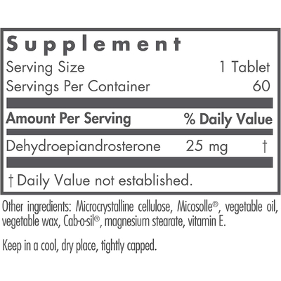 Дегідроепіандростерон / DHEA 25 Micronized Lipid Matrix, Nutricology, 25 мг, 60 капсул