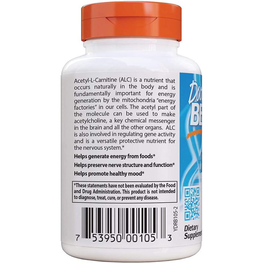 Ацетил-L-карнитин с карнитинами / Acetyl-L-Carnitine with Biosint Carnitines, Doctor's Best, 500 мг, 60 капсул