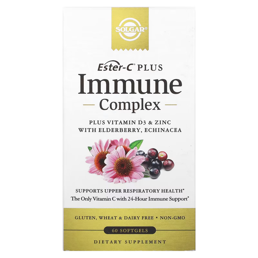 Комплекс для імунітету / Ester-S Plus Immune Complex, Solgar, 60 гелевих капсул