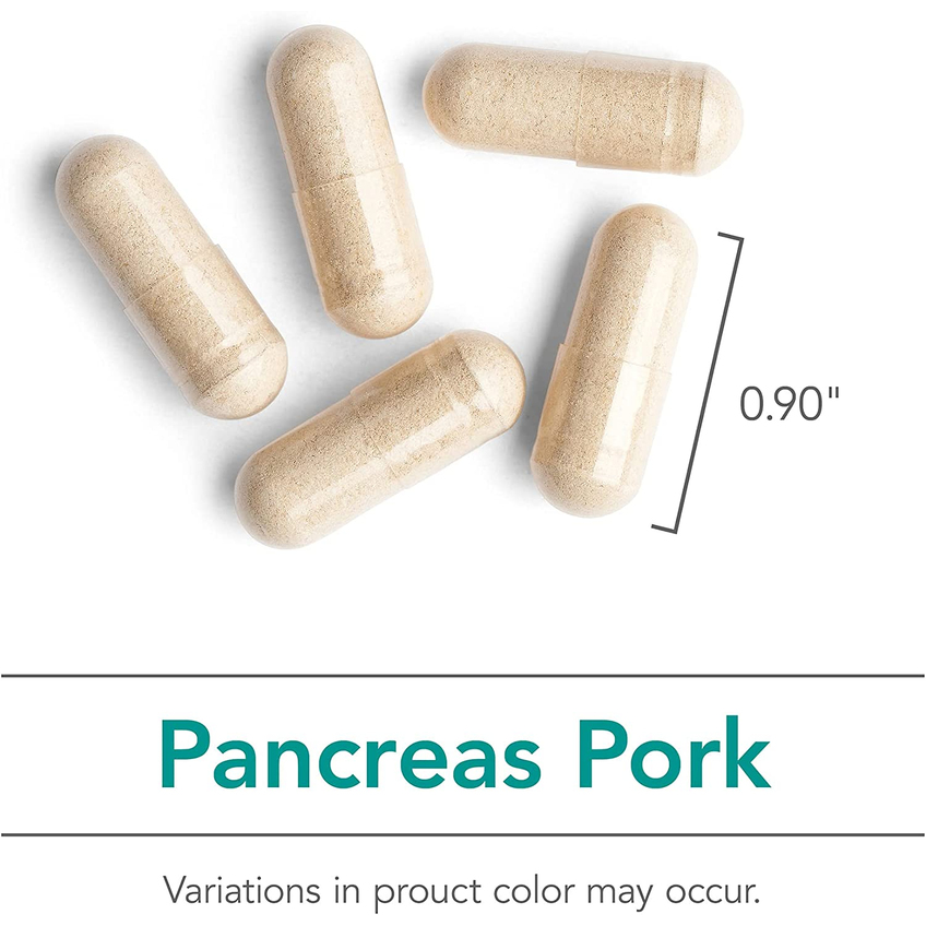 Поджелудочная железа, натуральная железистая ткань / Pancreas Natural Glandular (Pork), Nutricology, 425 мг, 60 капсул