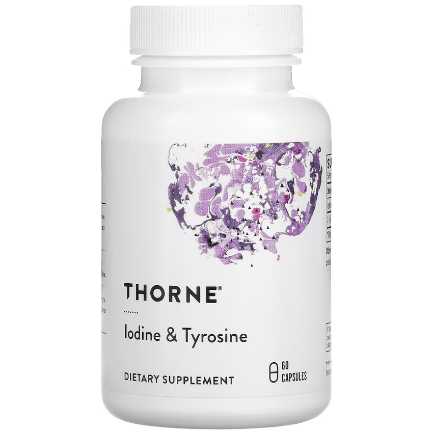 Йод и тирозин / Iodine & Tyrosine, Thorne Research, 60 капсул
