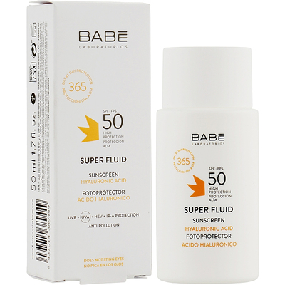 Cонцезахисний супер флюїд SPF 50 для всіх типів шкіри Babe Laboratorios