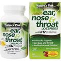 Добавка для ушей, горла, носа со вкусом тропической вишни / Adult's Ear Nose & Throat Lozenges Natural Tropical Cherry Berry, Nature's Plus, 60 леденцов