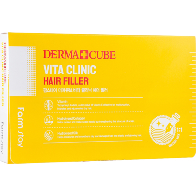 Витаминный филлер для волос FarmStay Derma Cubed Vita Clinic Hair Filler