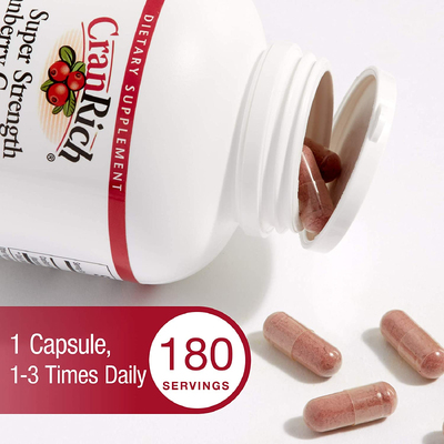 Суперконцентрат клюквы / Cranberry Concentrate, Natural Factors, 500 мг, 180 капсул