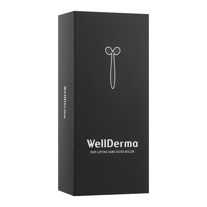 Роликовый массажер для лица Wellderma Face Lifting Dark Silver Roller