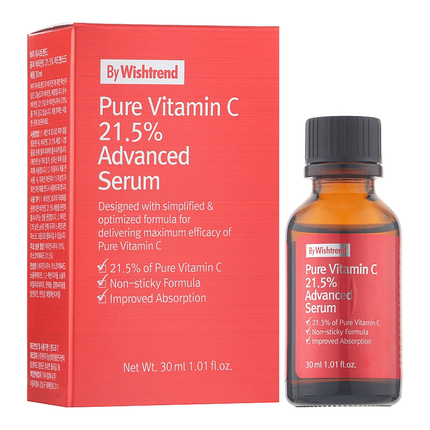 Концентрированная сыворотка для лица с витамином С By Wishtrend Pure Vitamin C 21.5% Advanced Serum