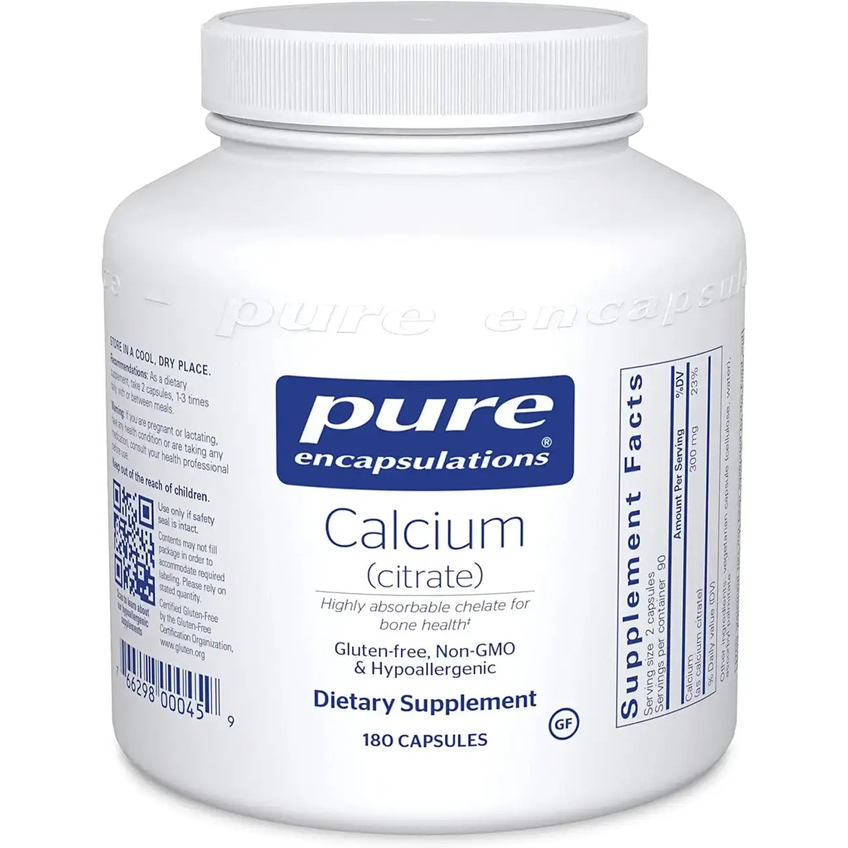 Кальцій (цитрат) / Calcium (citrate), Pure Encapsulations, 150 мг, 180 капсул