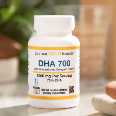ДГК 700 из рыбьего жира / DHA 700 Fish Oil, Ultra-Concentrated, California Gold Nutrition, 1000 мг / 700 мг, 30 гелевых капсул