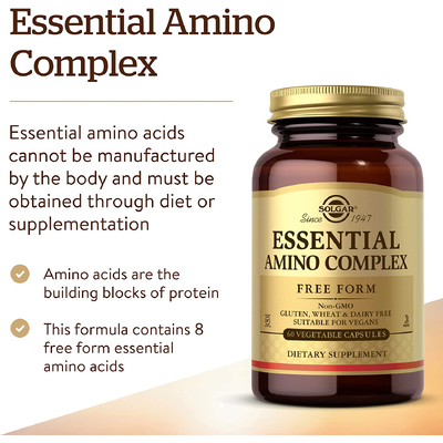Комплекс незамінних амінокислот / Essential Amino Complex, Solgar, 60 вегетаріанських капсул