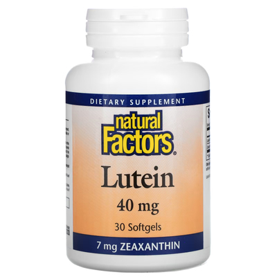 Лютеїн / Lutein, Natural Factors, 40 мг, 30 гелевих капсул