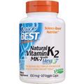 Натуральный витамин К2 МК-7 / Natural Vitamin K2 MK-7 with MenaQ7, Doctor's Best, 100 мкг, 60 капсул