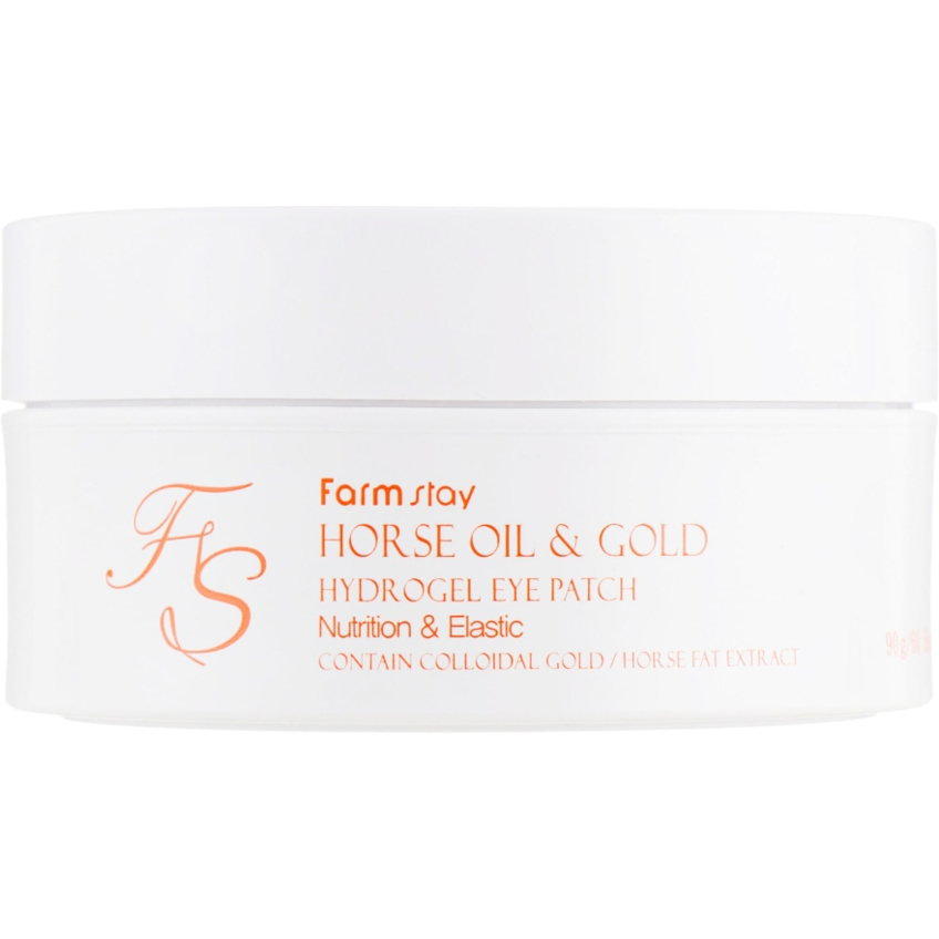 Гидрогелевые патчи с золотом и конским жиром FarmStay Jeju Horse Oil & Gold Hydrogel Eye Patch