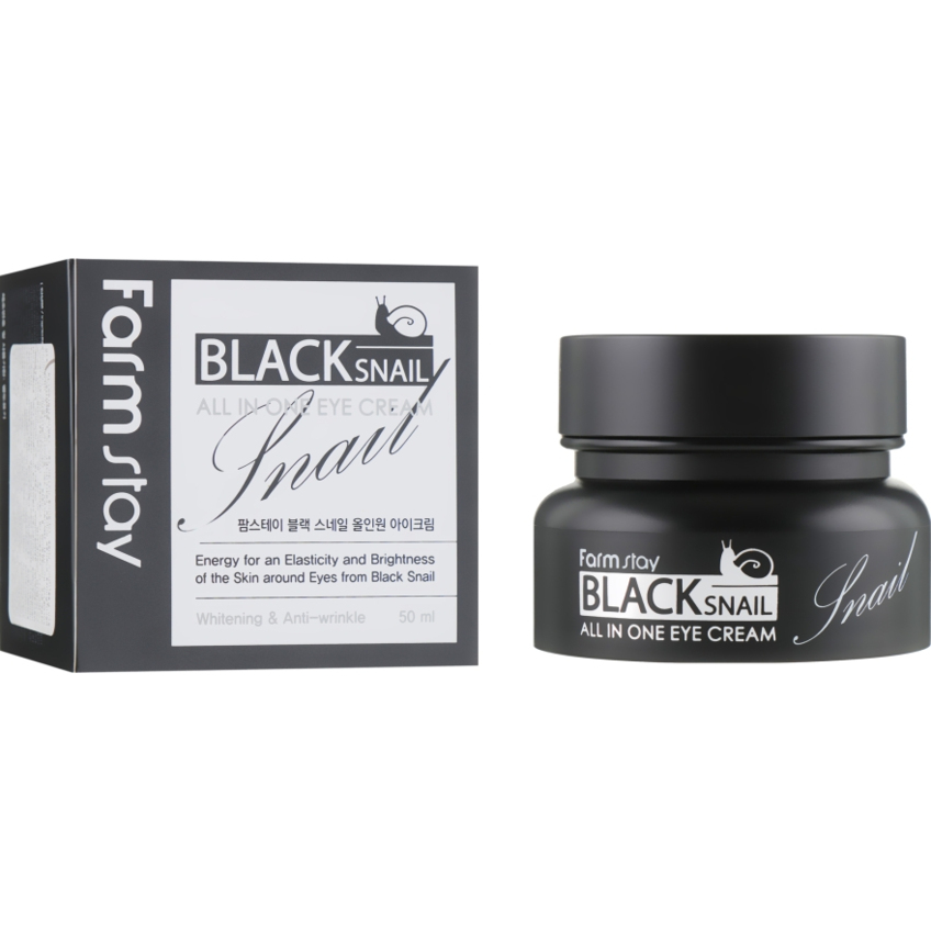 Крем для глаз с муцином черной улитки FarmStay All-In-One Black Snail Eye Cream