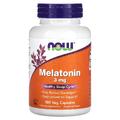 Мелатонін / Melatonin, Now Foods, 3 мг, 180 вегетаріанських капсул