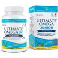 Омега для дітей від 6 до 12 років зі смаком полуниці / Ultimate Omega Junior, Nordic Naturals, 90 гелевих міні-капсул